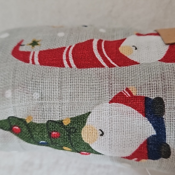 Mud Pie | NWT Baby Holiday Gnome Cotton Muslin Swaddle Blanket Rattle Set - Picture 5 of 6